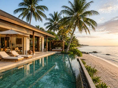 Beachfront Villa at Ong Lang Beach — 4 bedrooms, beach access